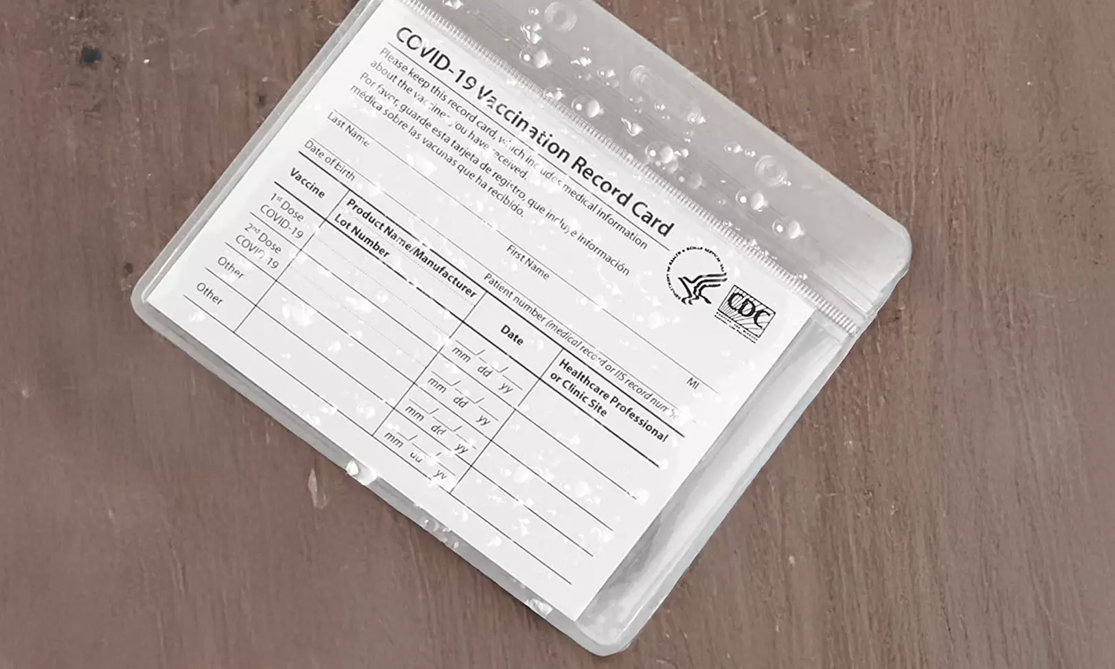 5-Pack: Waterproof Clear Sleeve CDC Vaccination Card Immunization Record Holder