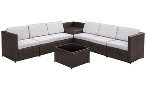 Outsunny Eight-Piece Rattan-Effect Garden Furniture Set