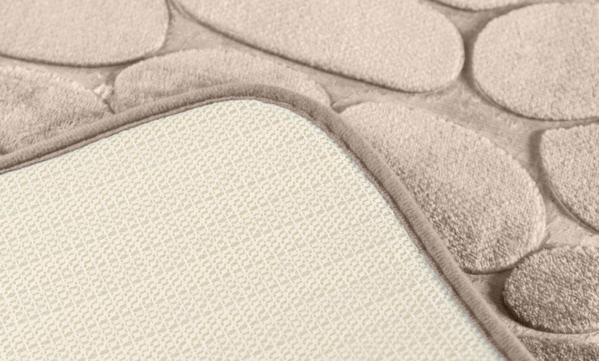 Image 2: 3er-Set Memory-Schaum-Badematten