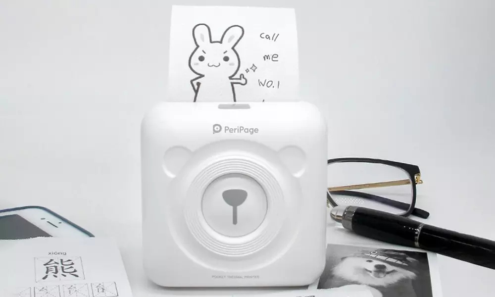 Imprimante Bluetooth sans fil PeriPage au format A6, avec des paquets d'impression en option - Primary Image