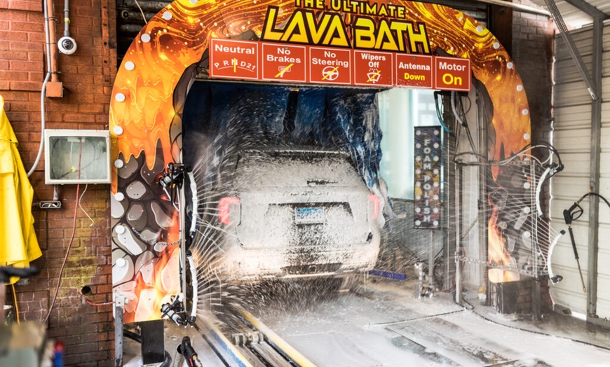 Image 1: One Works or Ultimate Car Wash Options with Ceramic Sealant