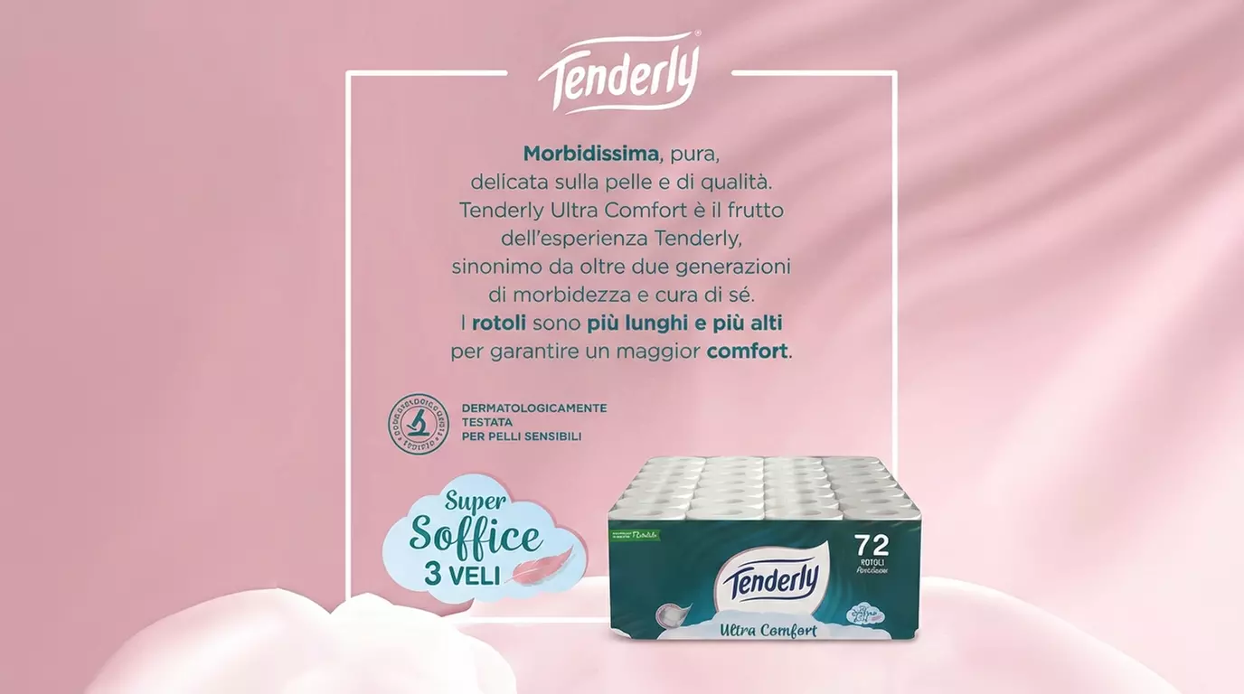 Tenderly Ultra Comfort 72 rotoli di carta igienica 3 veli