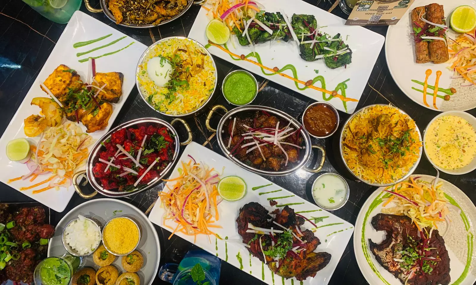 Starter, Main, Naan or Rice with Drink for One, Two, or Four People