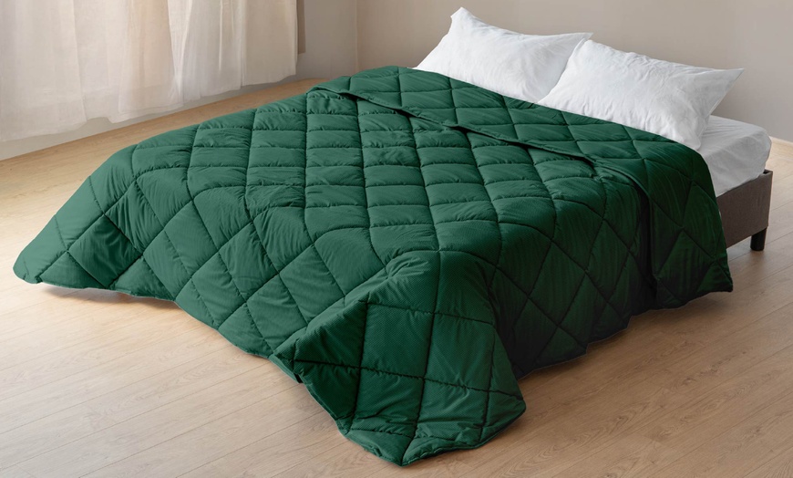 Image 9: Colcha de microfibra para cama doble con tacto aterciopelado