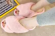 Womens Faux Fur Cross Slide Slippers Warm Memory Foam Indoor Outdoor Shoes - Second Medium