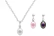 Ensemble de 3 pendentifs de perles d'eau douce, véritables et interchangeables de OMG Jewel - Second Medium