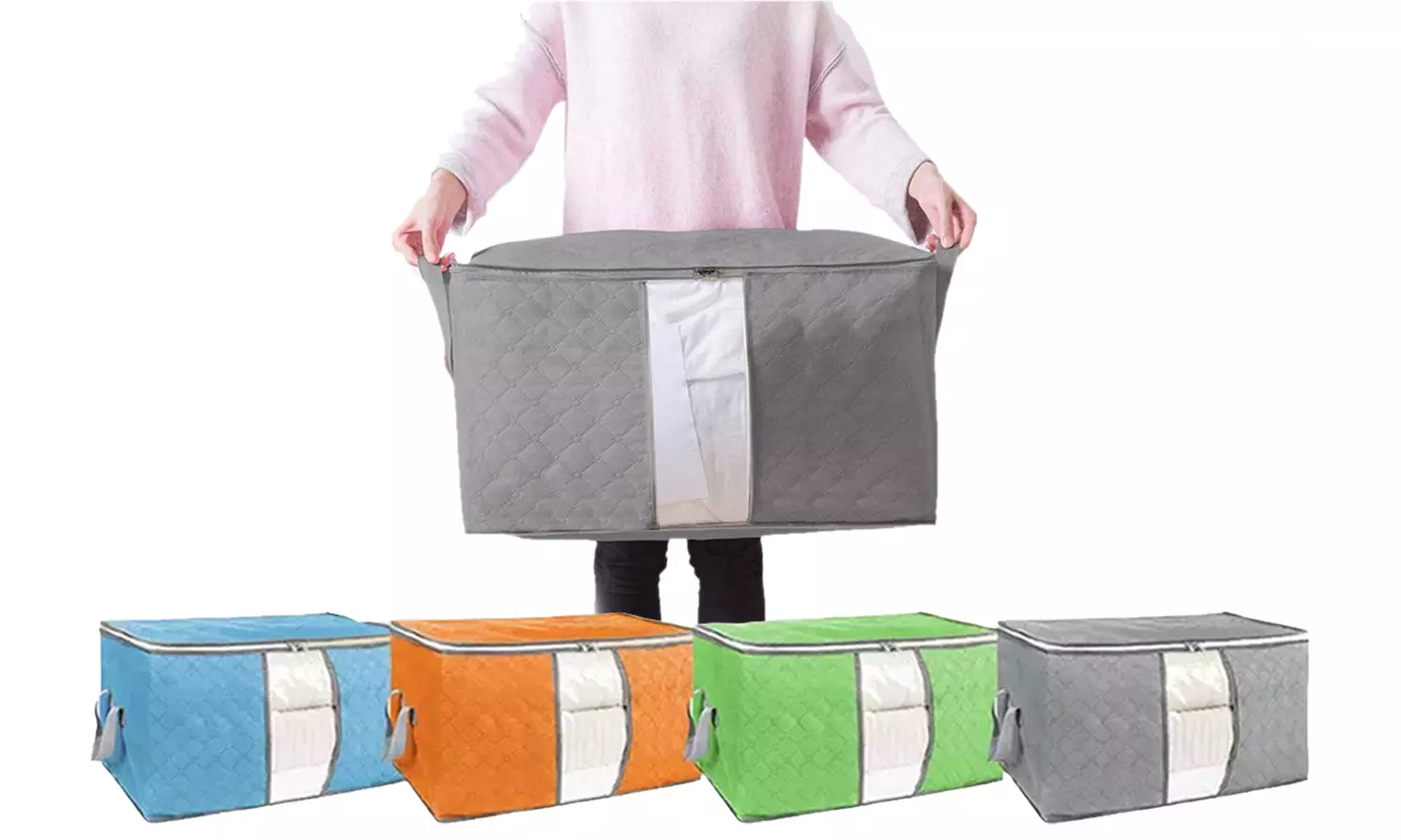 Foldable Storage Bag Clothes Blanket Quilt Closet Sweater Organizer Boxes Bags
