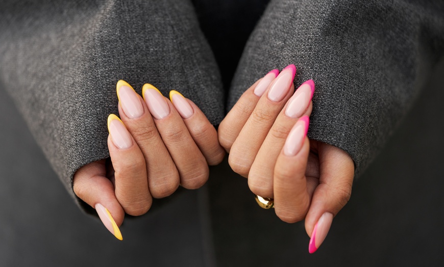 Image 1: One or Two Regular Manicure & Gel Nails or Dip Powder Nails Sessions