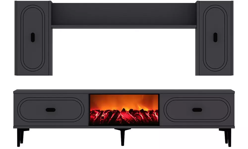 Meuble TV avec cheminée LED 150 cm Kocoon