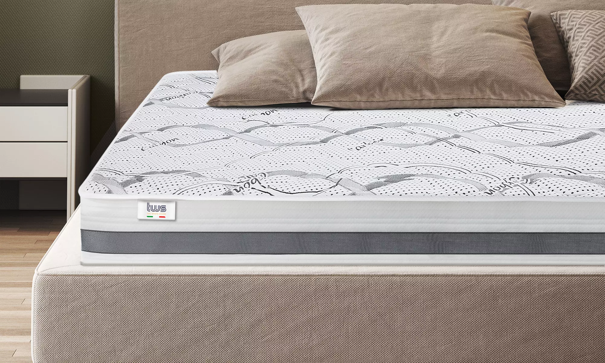 Matelas orthopédique 20 cm à mémoire de forme The White Stone