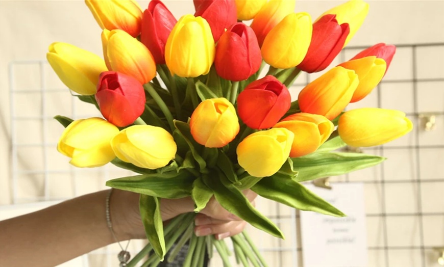 Image 2: 10-Piece Artificial Tulip Flowers