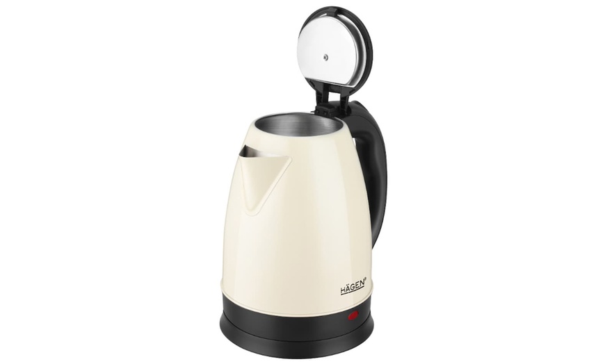 Image 7: Bollitore elettrico senza fili in acciaio inox Hagen da 1,8 l