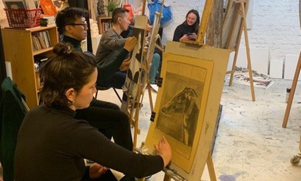 Für 1 Person: 3 Std. Ölmalkurs - Burnt Sienna Art School Berlin