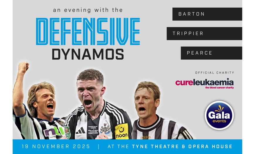 Image 1: An Evening with Defensive Dynamos – Trippier, Barton & Pearce! 25% OFF 19 Nov, Tyne Theatre & Opera House from £36.50