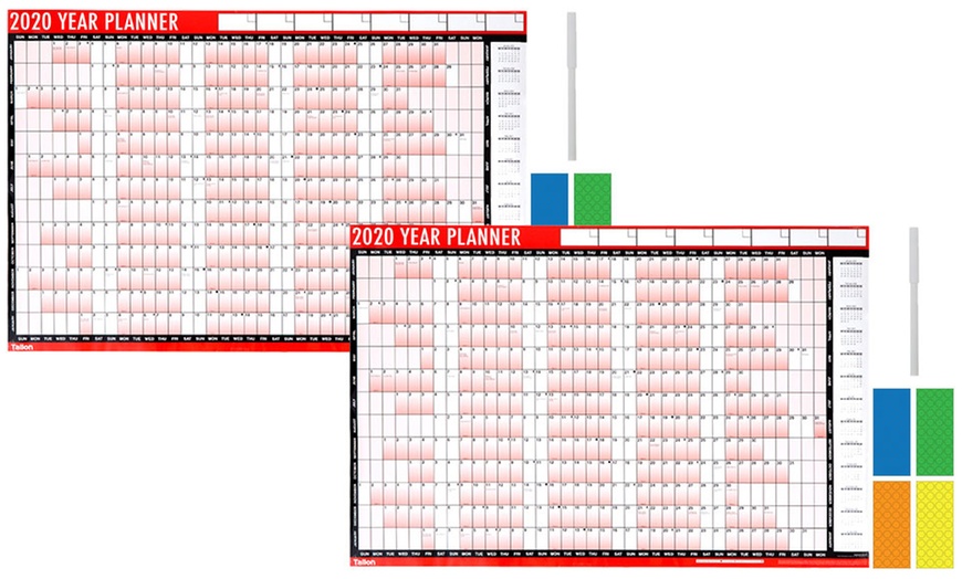 Image 4: 2020 Year Wall Planner