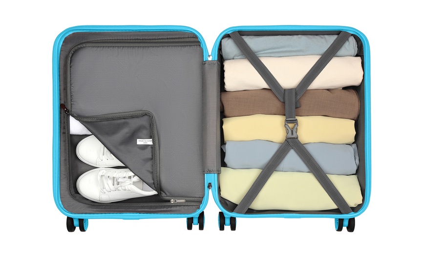 Image 13: KONO 9-Piece Travel Set Cabin Suitcase And Organizer Bags
