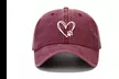 Vintage Washed Heart Paw Print Baseball Hat - Second Medium