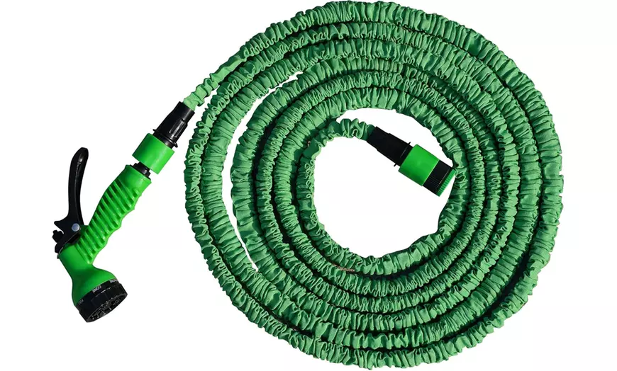 Image 1: Expandable Garden Hose Pipe with 7 Functions Spray Gun