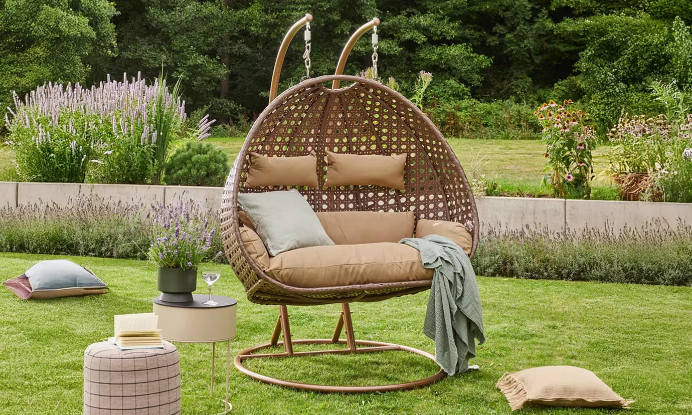 Home Deluxe Polyrattan-Hängesessel TWIN