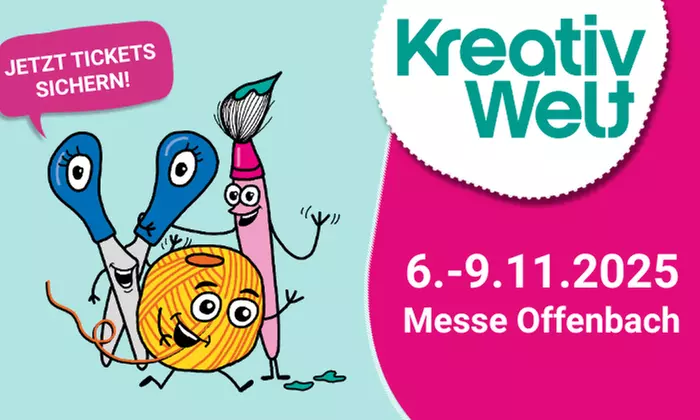 Tages-Ticket für die "Kreativ Welt" vom 6. - 9. November in Offenbach am Main (bis zu 36% sparen) - Primary Image