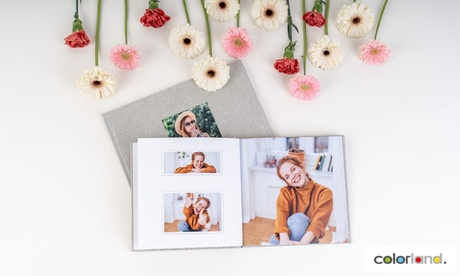 Fotolibro prémium con tapa de ecocuero o tela: 30 x 30 cm / 40 páginas / 2