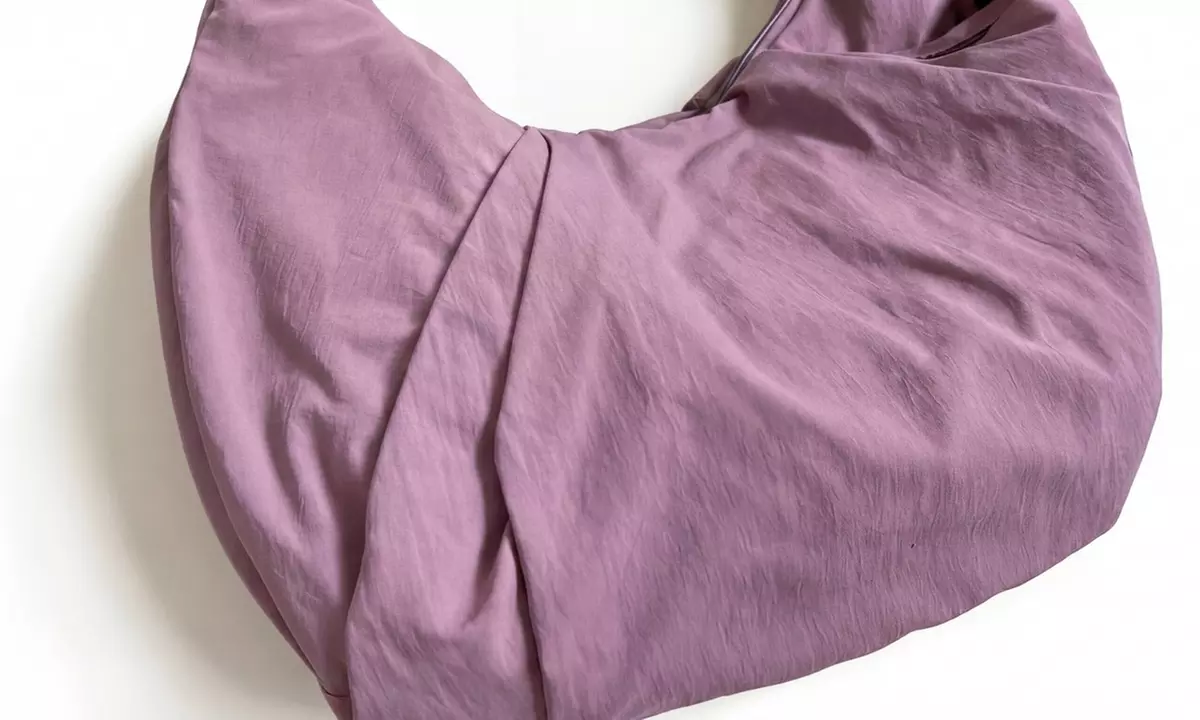 Nylon Crescent Crossbody Bag with Adjustable Strap for Women