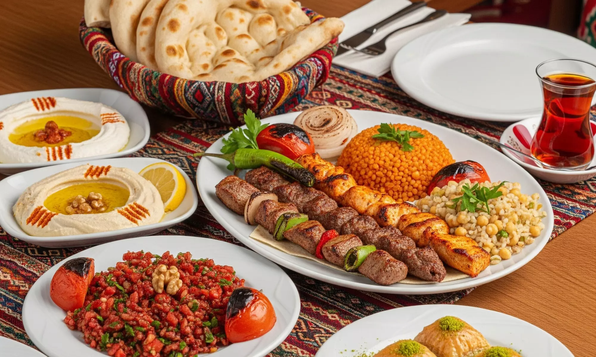 Orientalisches 3-Gänge-Menü für 1 oder 2 Personen