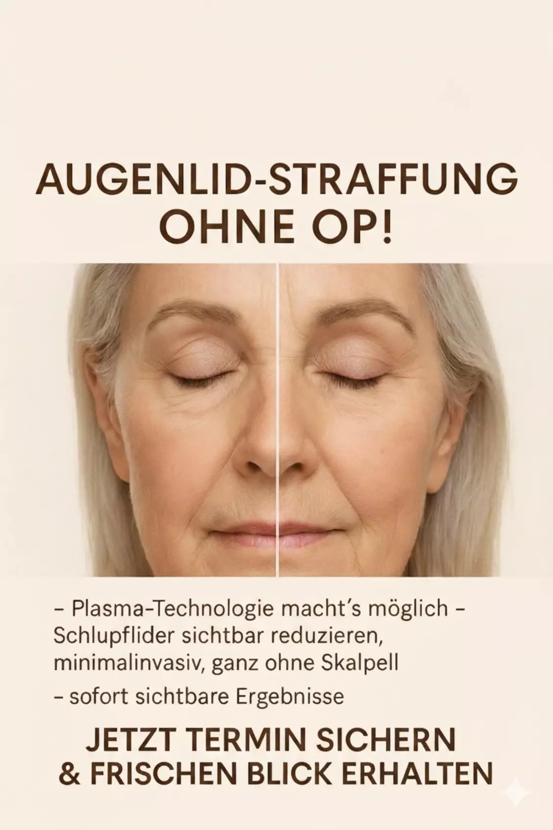 Plasma-Pen zur Augenlidstraffung oder Behandlung von Pigmentflecken