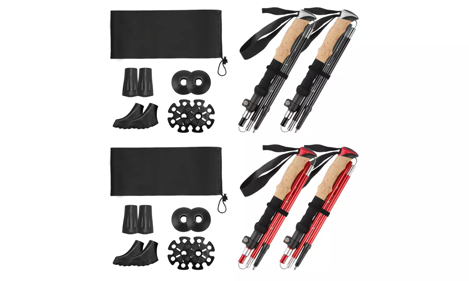 LakeForest Pack of Two Aluminum Adjustable Trekking Poles