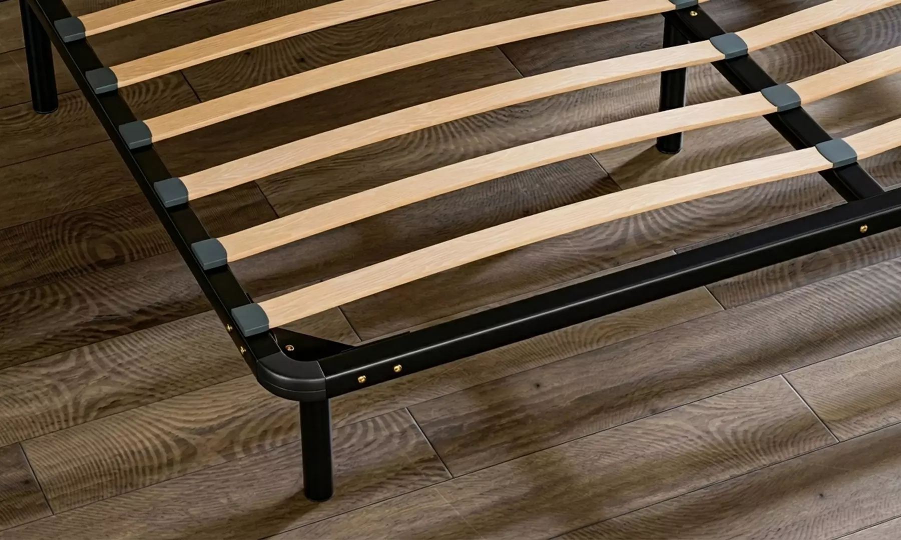 Sommier à lattes en kit : cadre de lit métal, compatible tous matelas