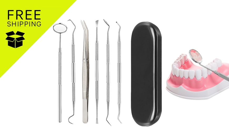 Image 1: 6Pcs Professional Dental Tool Kit
