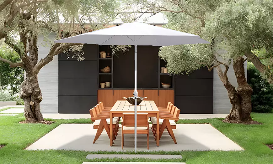 Image 1: Witte parasol van 3 m breed 