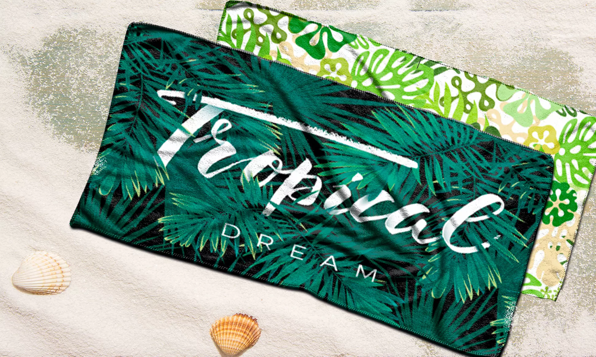 Serviette Anna en microfibre avec imprimé simple ou recto verso, coloris au choix - Primary Image