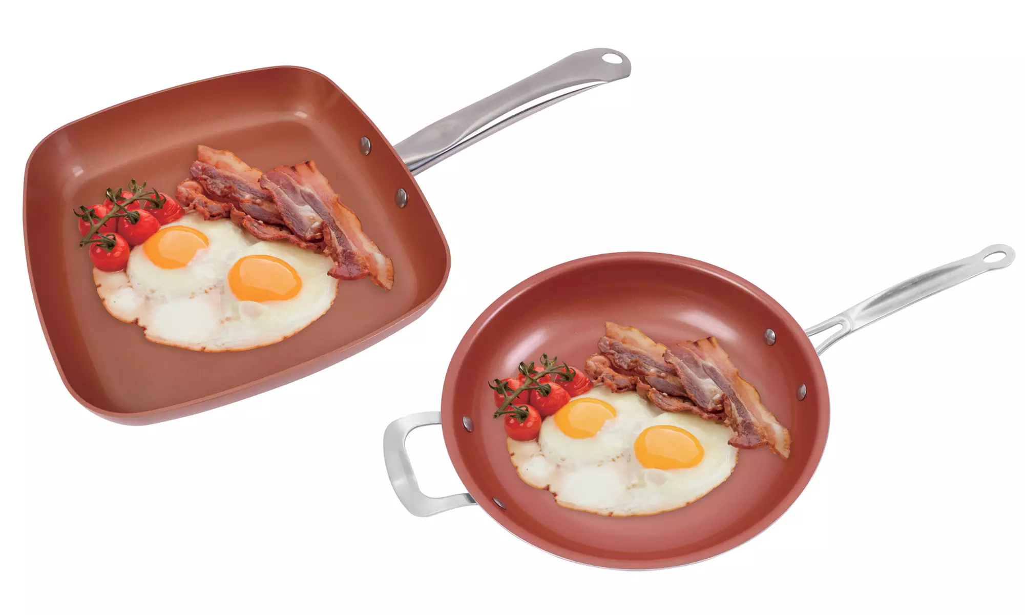 Poêle ronde ou carrée effet cuivre - Primary Image