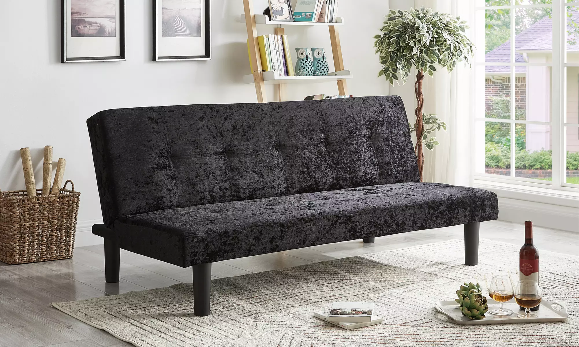 Chevalier crushed velvet Sofa Bed