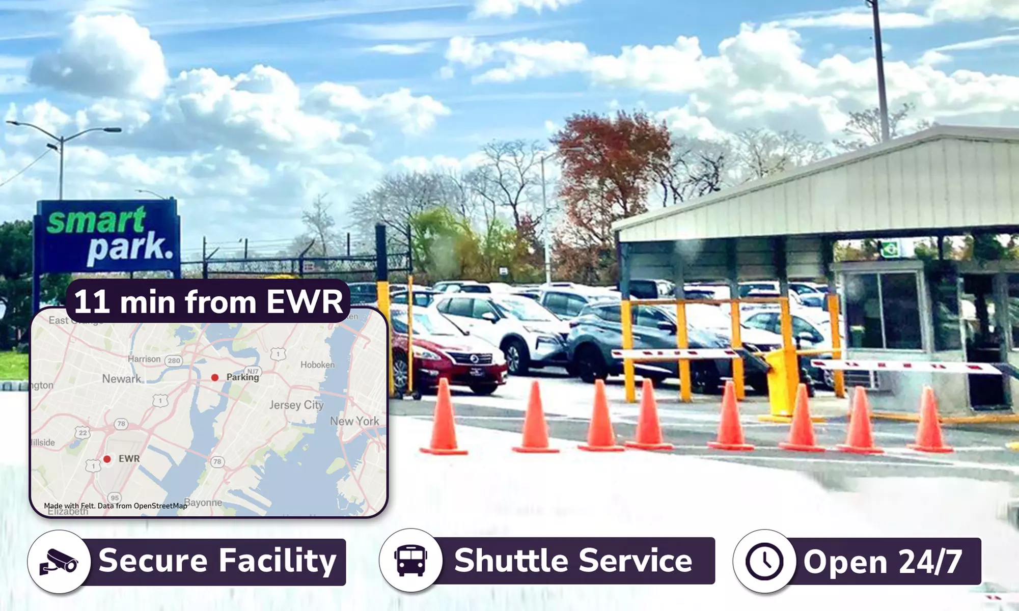 Get 3, 5, 7, 10, or 14 Days of Airport Parking Near EWR at Smart Park NJ, Up to 31% Off - Primary Image