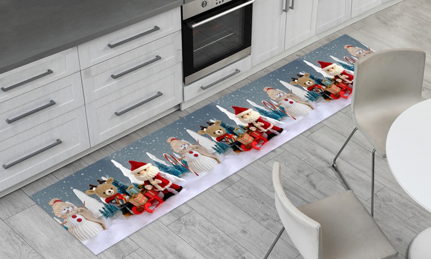 Image 4: Tappeto passatoia in stile natalizio Made in Italy