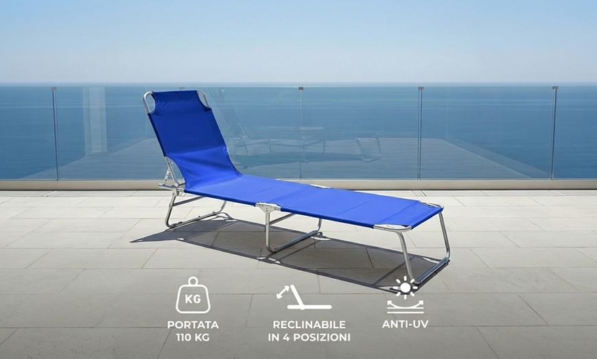 Image 4: Ensemble de 2 chaises longues réglables