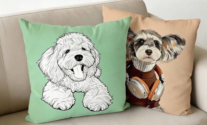 Image 3: 76% Off Personalized Pet Portrait Pillow from Justyling