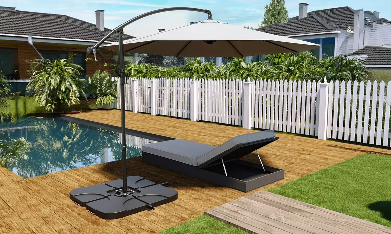 Set di 4 basi per ombrellone da giardino