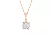 Sterling Silver Miracle Plated Round Diamond Cluster Pendant Necklace for Women - Second Medium