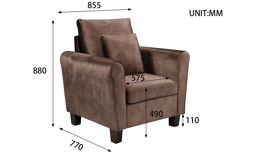 Image 21: Tivette Brushed Velvet Sofa Set 