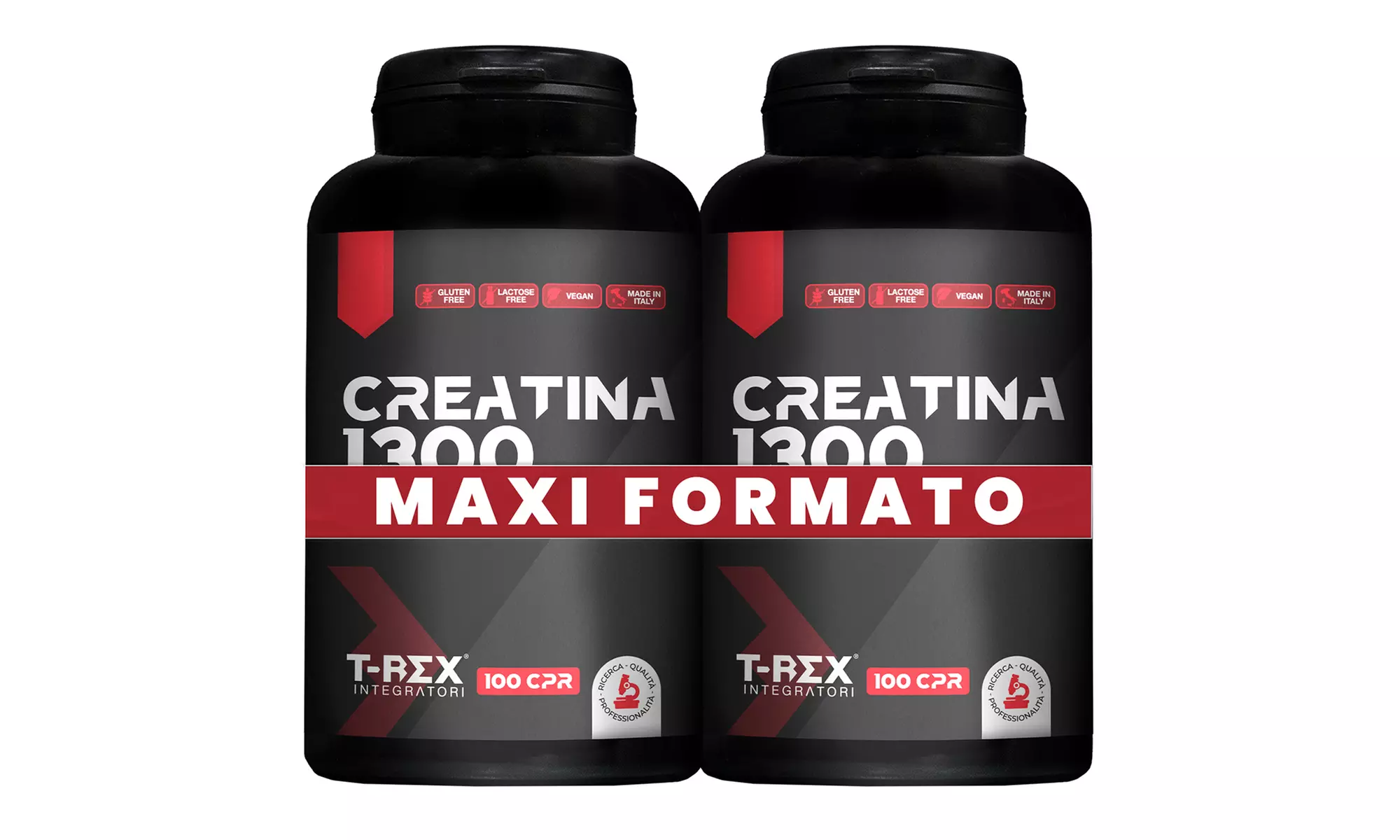 1 o 2 confezioni di creatina in compresse o polvere T-Rex Integratori