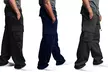 3-Piece Men's Winter Warm Comfy Cargo Pants Functional Pockets for Outdoor Wear  - Second Medium