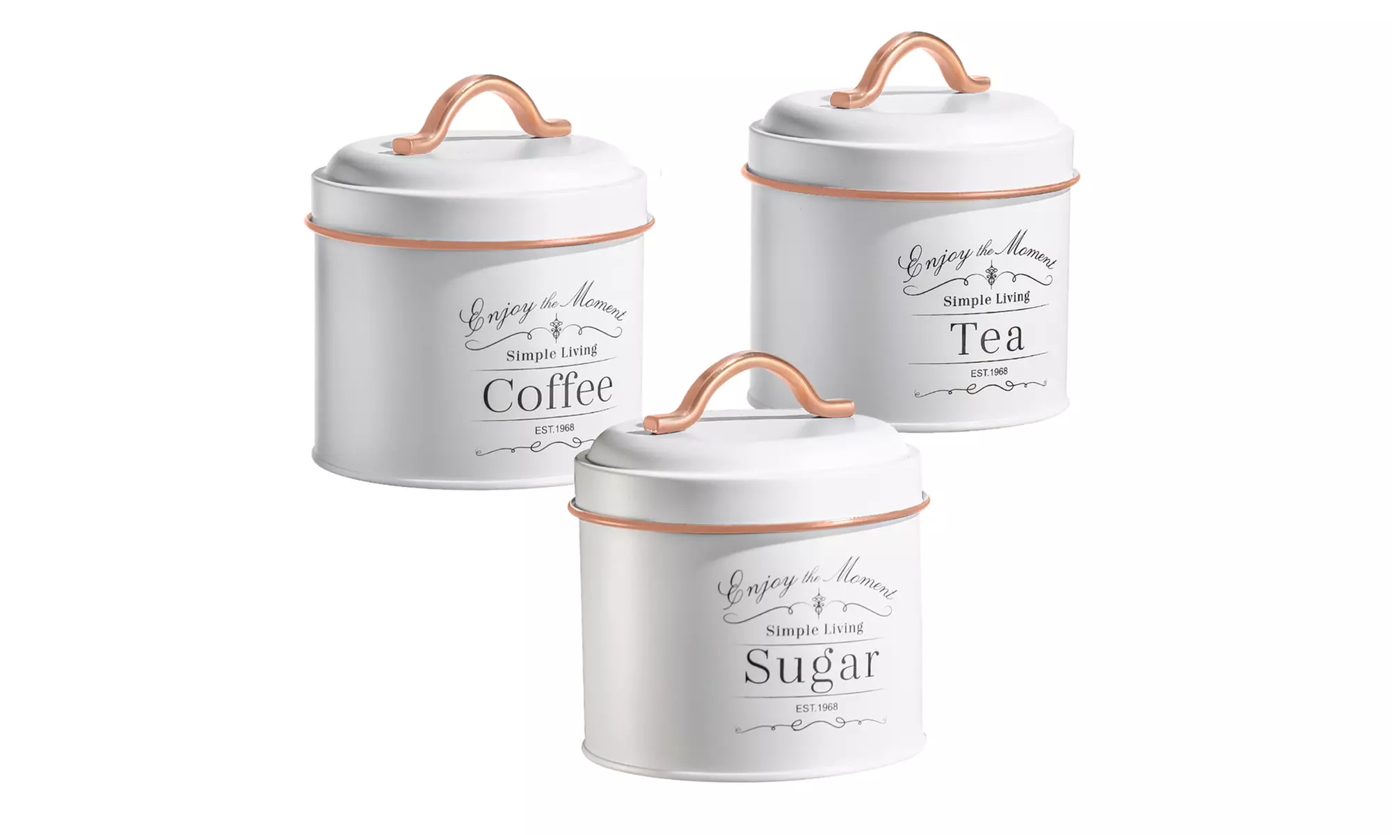 Herzberg 3er- oder 4er-Set Aufbewahrungsdosen im Retro-Stil