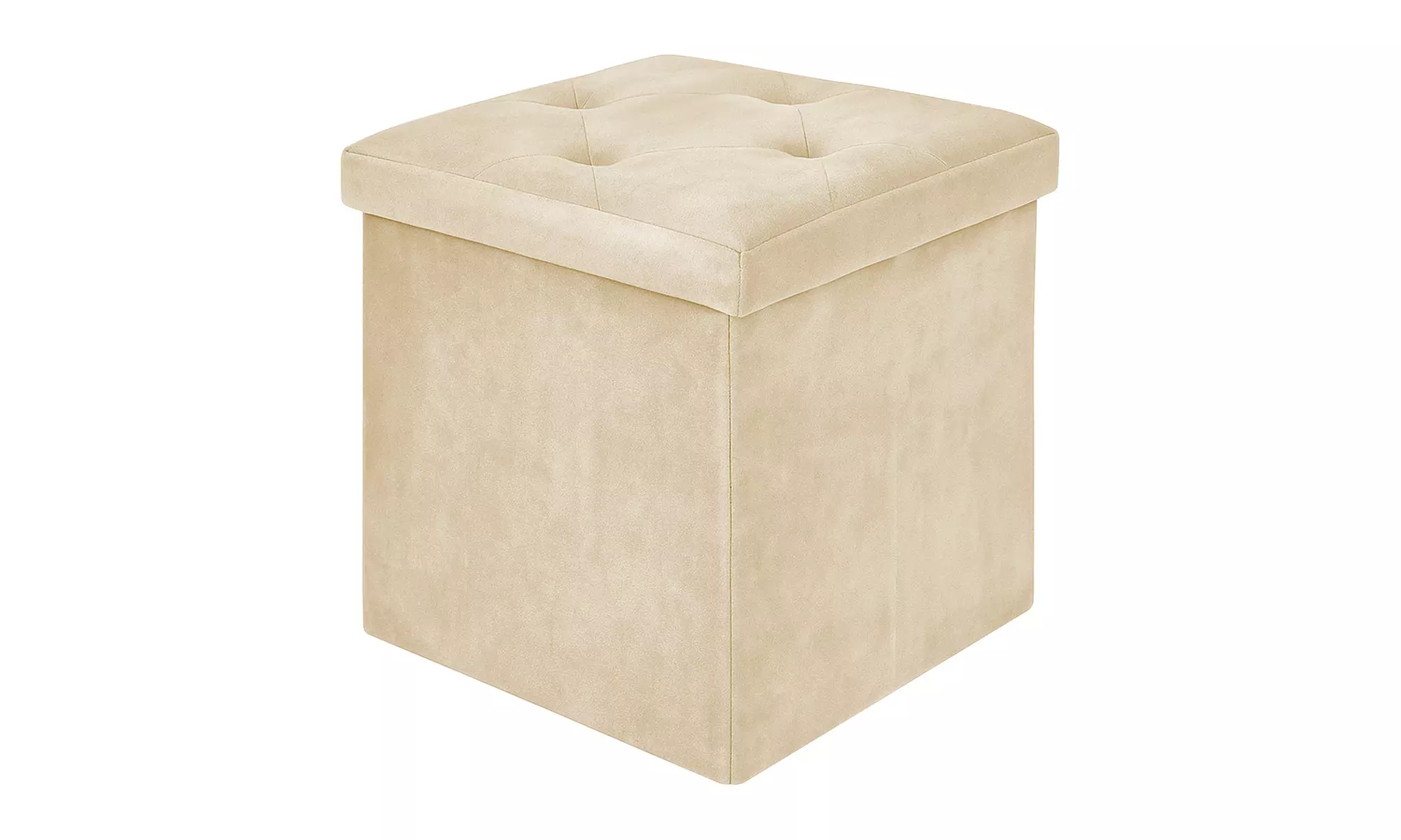 Puff cuadrado con tapizado de terciopelo