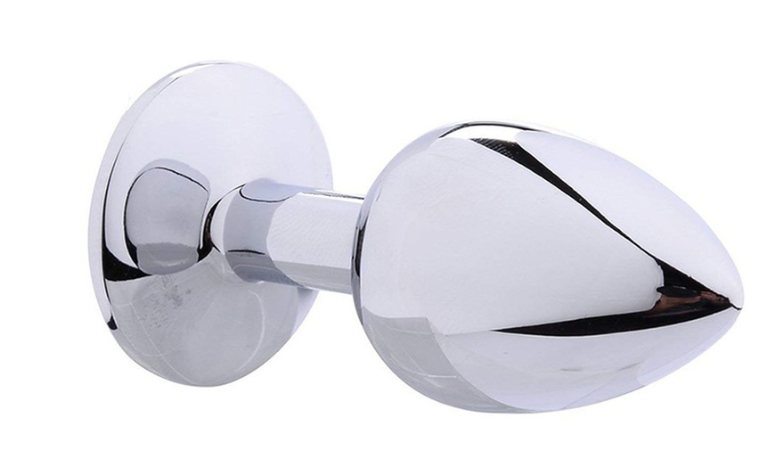 Image 5: Stainless Steel Jeweled Anal Plugs Stimulation Toys Stopper Multi Color