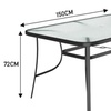 Image 22: Outdoor Rippled Tempered Glass Coffee Table with 4 Styles