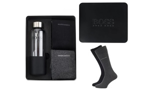 Hugo Boss Two Pairs of Socks and a Water Bottle Gift Set