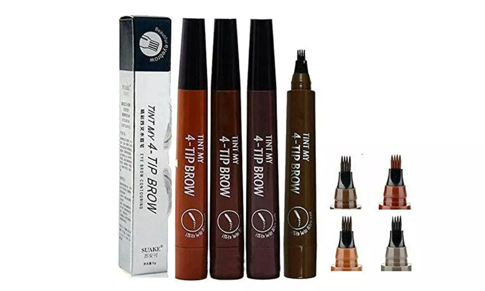 1Ps Microblading Eyebrow Pen Waterproof Fork Tip Tattoo Long Last Eyebrow Pencil - Primary Image